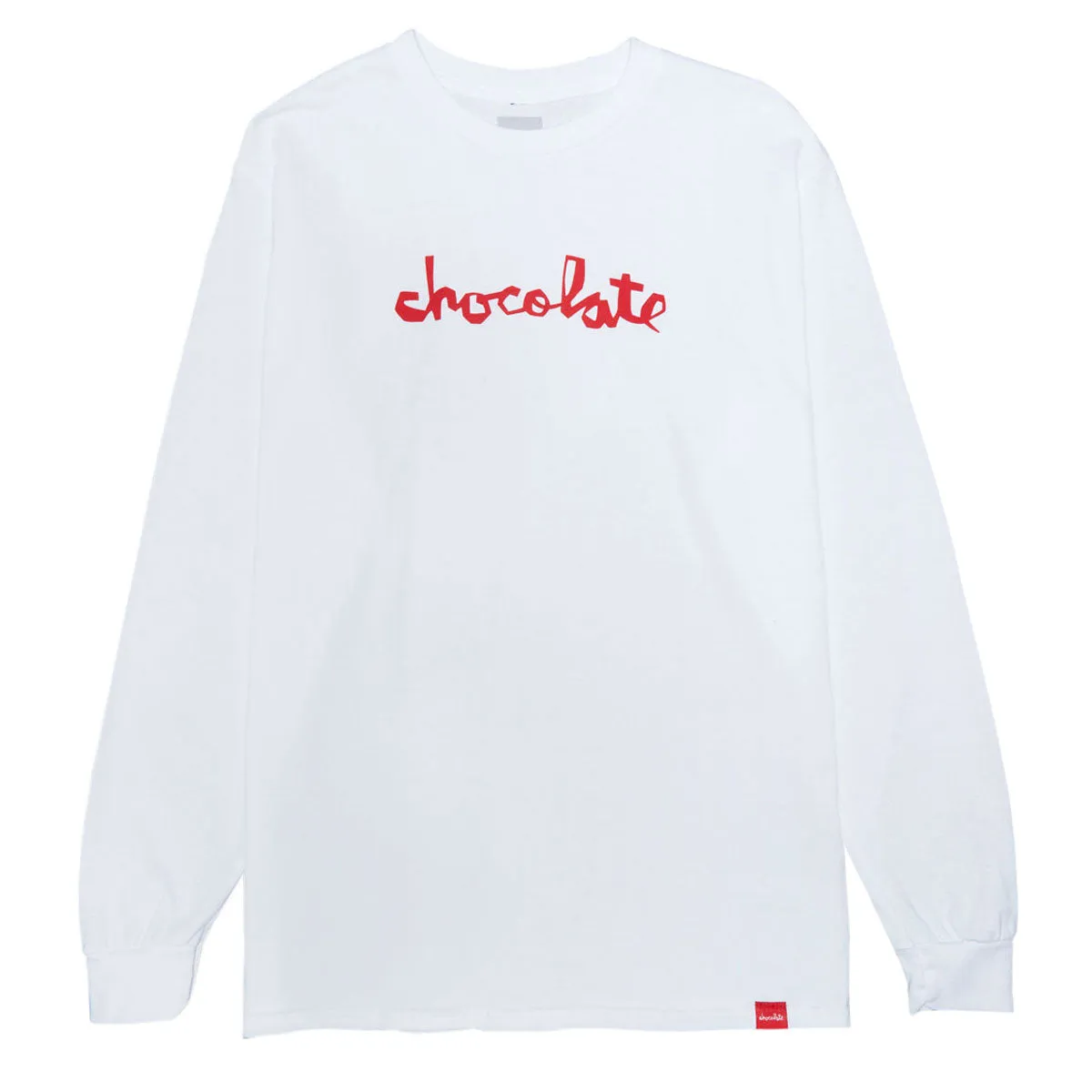 Chocolate Original Chunk Long Sleeve T-Shirt - White sold by CCS