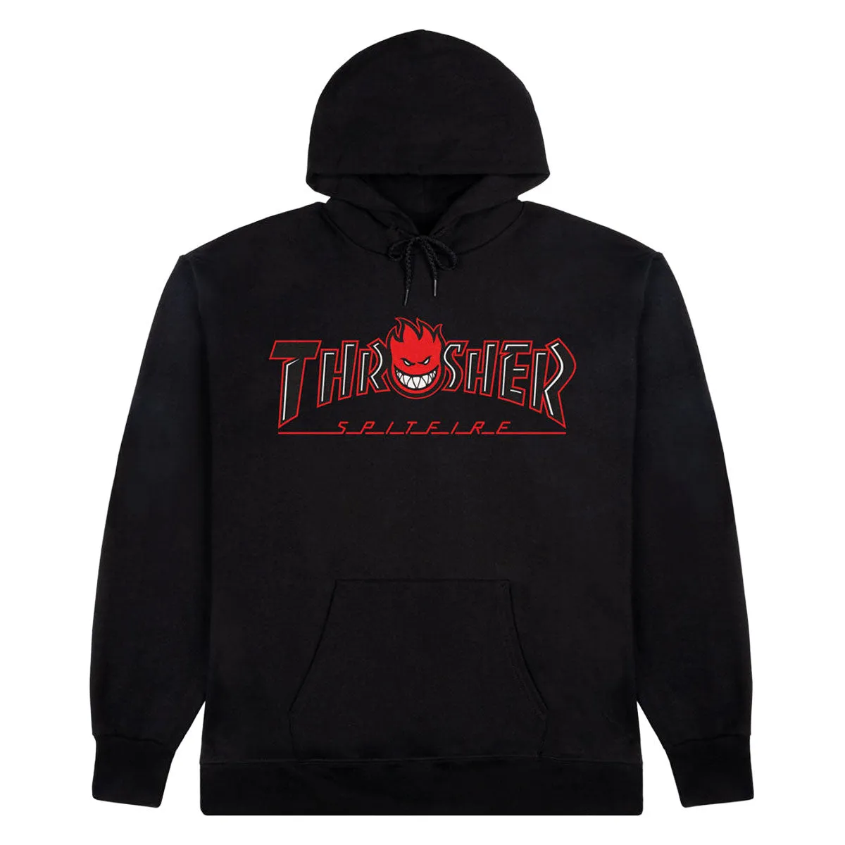 Thrasher x Spitfire Big Head Outline Hoodie - Black sold by CCS