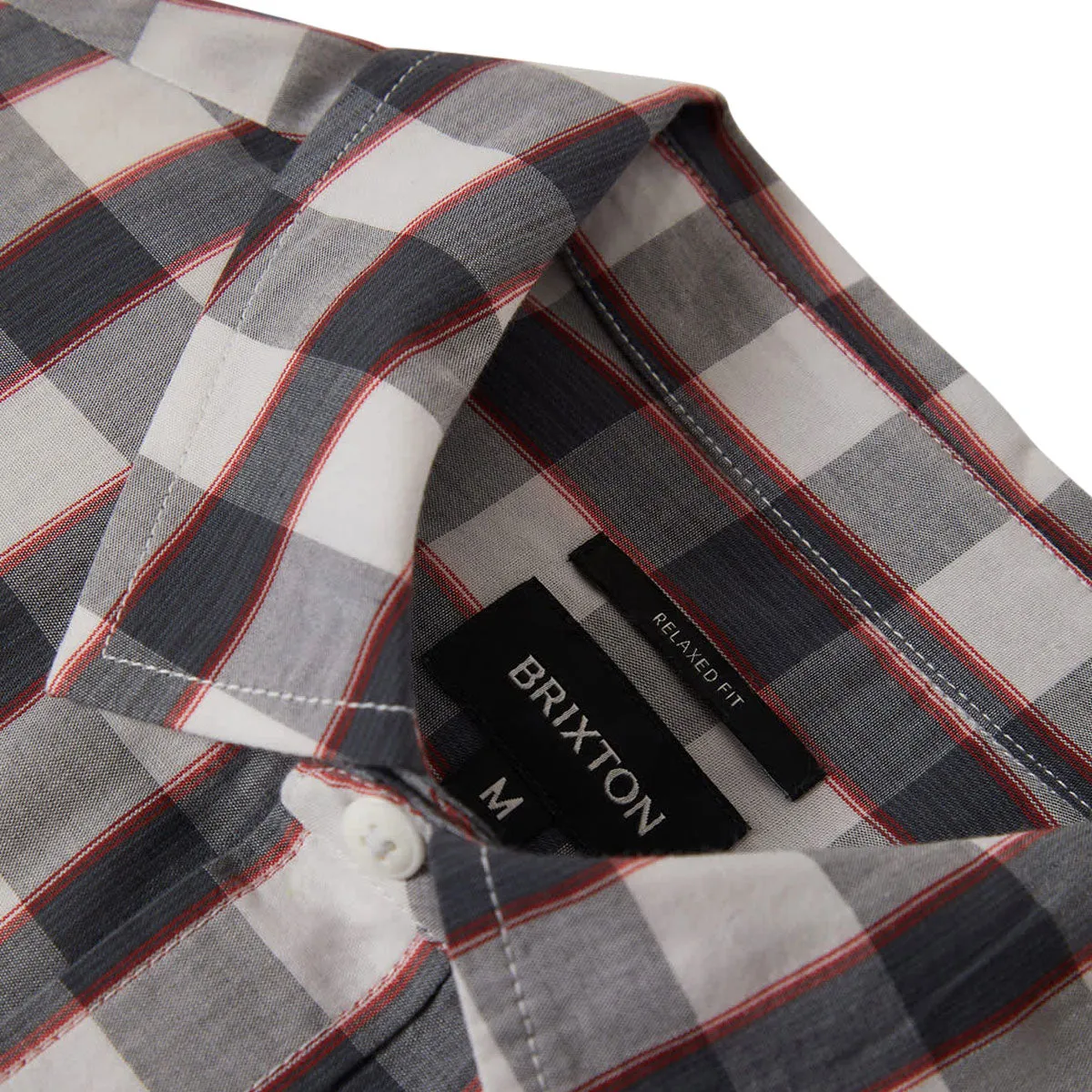 Brixton Cru Plaid Shirt - Black/Off White/Red sold by CCS product image thumbnail 4