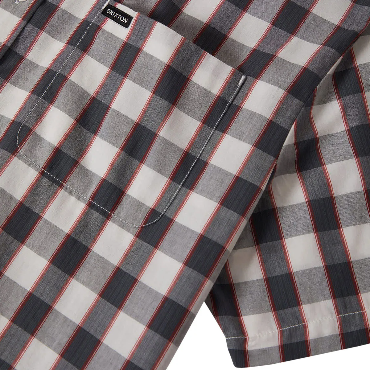 Brixton Cru Plaid Shirt - Black/Off White/Red sold by CCS product image thumbnail 2