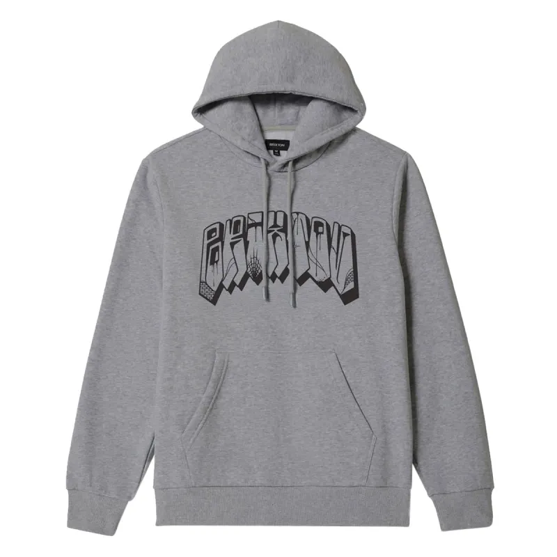 Brixton Banded Relaxed Hoodie - Gunmetal Heather made by Brixton