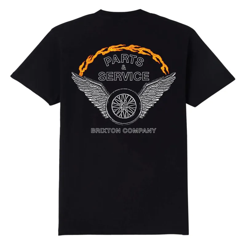 Brixton Leeway T-Shirt - Black Worn Wash sold by CCS