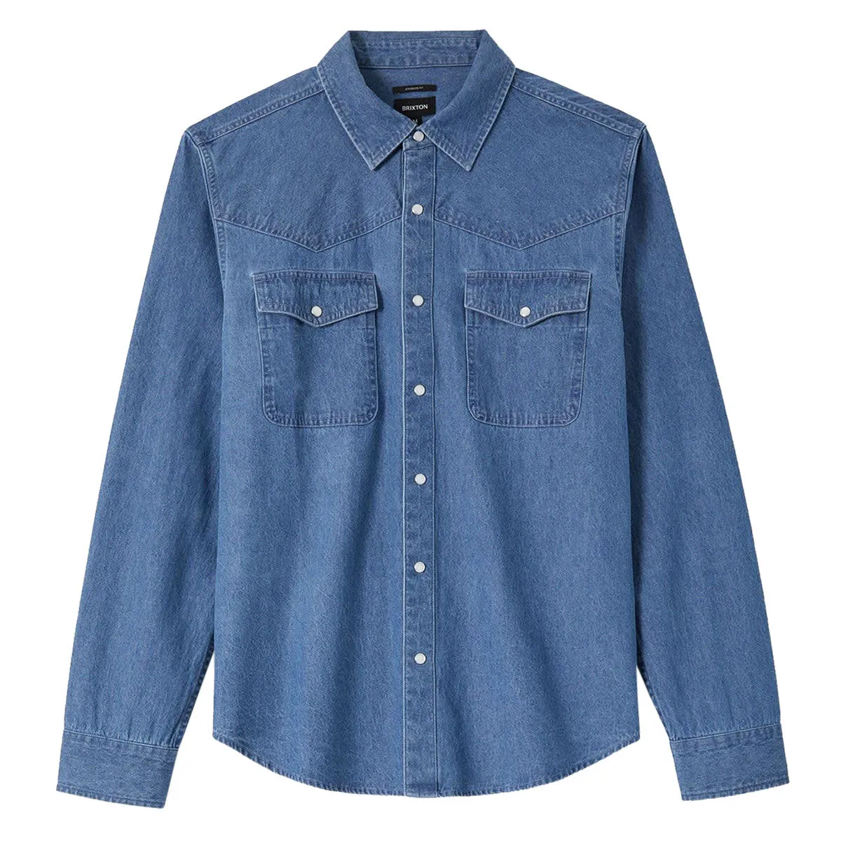 Brixton Waylon Lightweight Long Sleeve Over Shirt - Med Wash Chambrey sold by CCS product image thumbnail 5