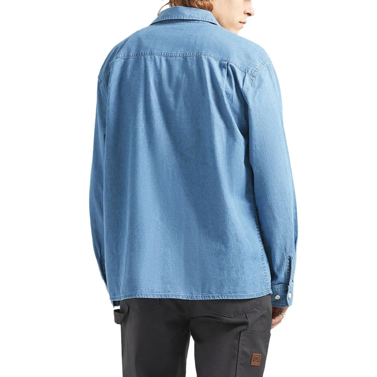 Brixton Waylon Lightweight Long Sleeve Over Shirt - Med Wash Chambrey sold by CCS product image thumbnail 2
