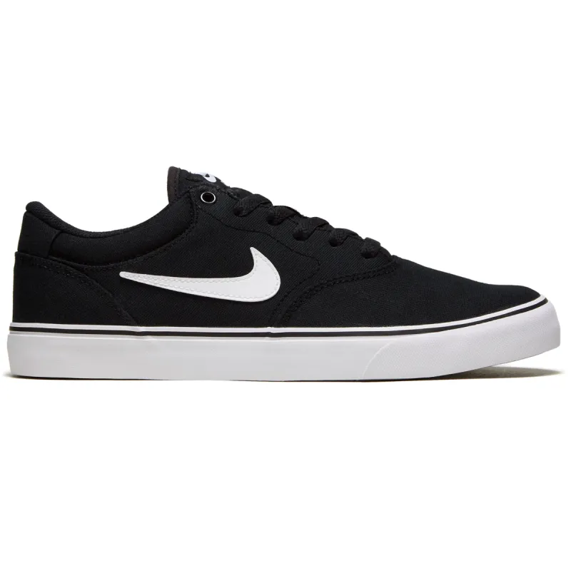 Nike SB Chron 2 Canvas Shoes - Black/White/Black made by Nike