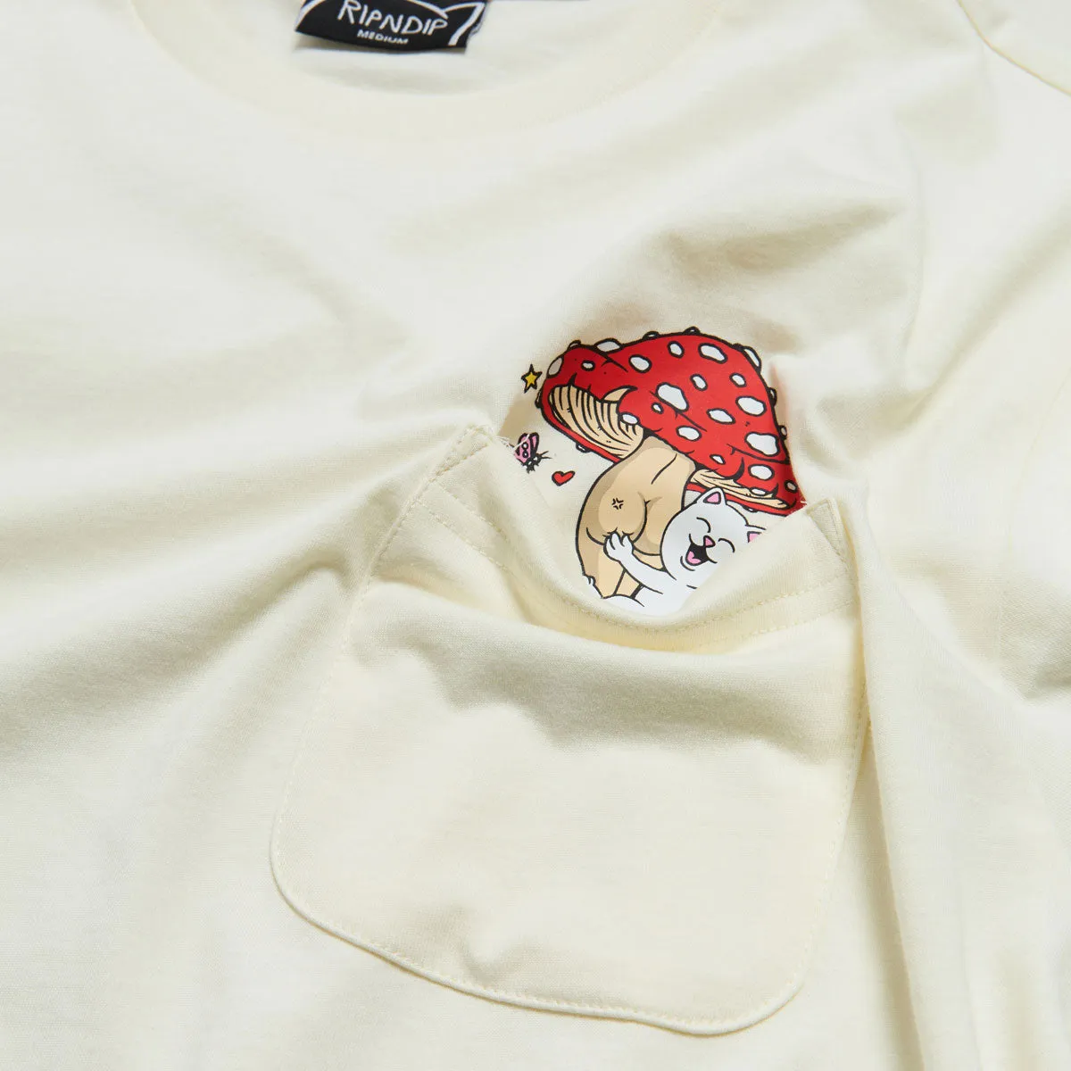 RIPNDIP Funny Fungus Pocket T-Shirt - Bone sold by CCS product image thumbnail 2