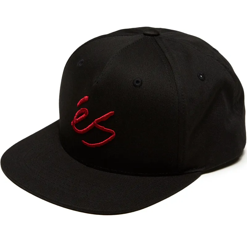 eS Script Snapback Hat - Black/Red sold by CCS