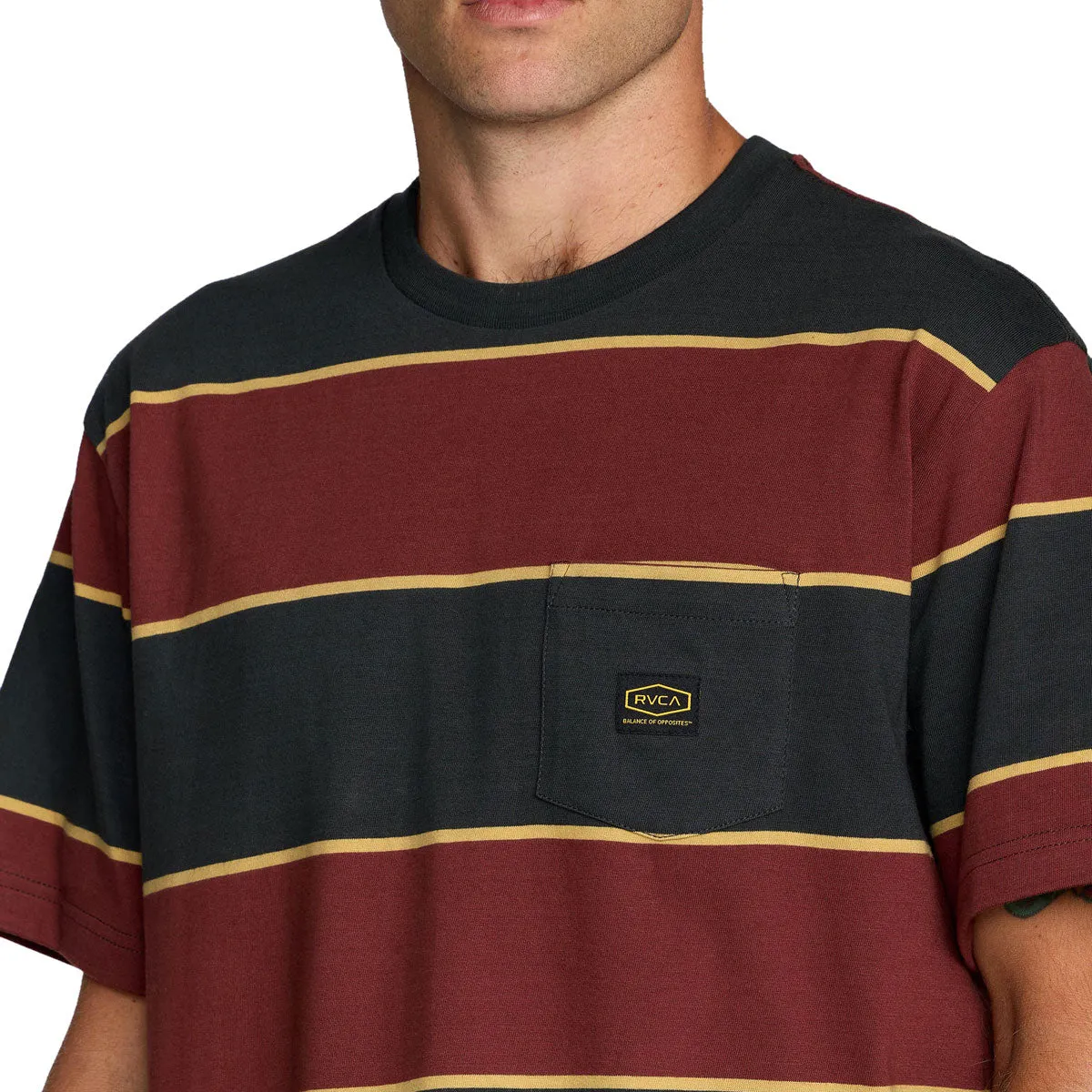 RVCA Dayshift Stripe T-Shirt - Pirate Black sold by CCS product image thumbnail 4