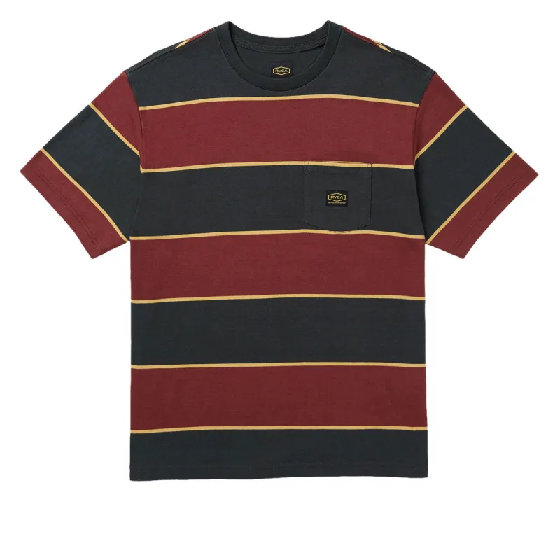 RVCA Dayshift Stripe T-Shirt - Pirate Black made by RVCA