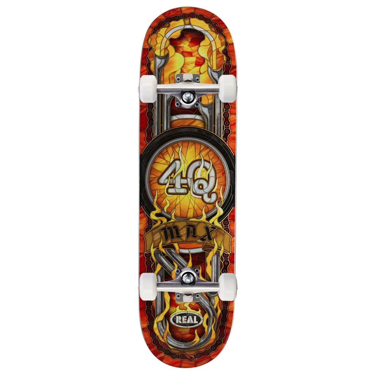 Real Max Schaff 4Q Cathedral Skateboard Complete - 8.50" sold by CCS