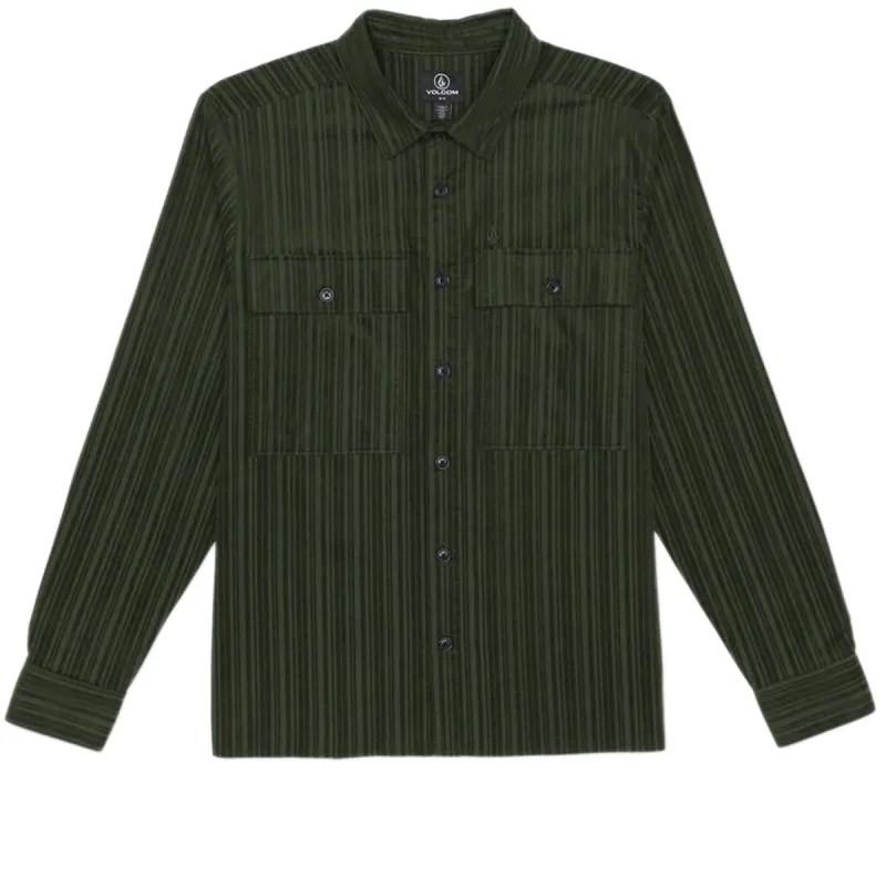 Volcom Steadfast Long Sleeve Shirt - Squadron Green made by CCS