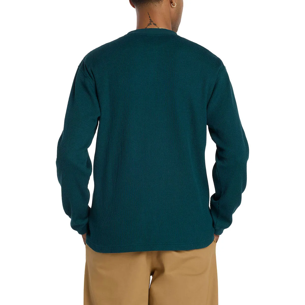 New Balance Numeric Waffle Knit Long Sleeve Henley Shirt - Medusa Green sold by CCS product image thumbnail 2