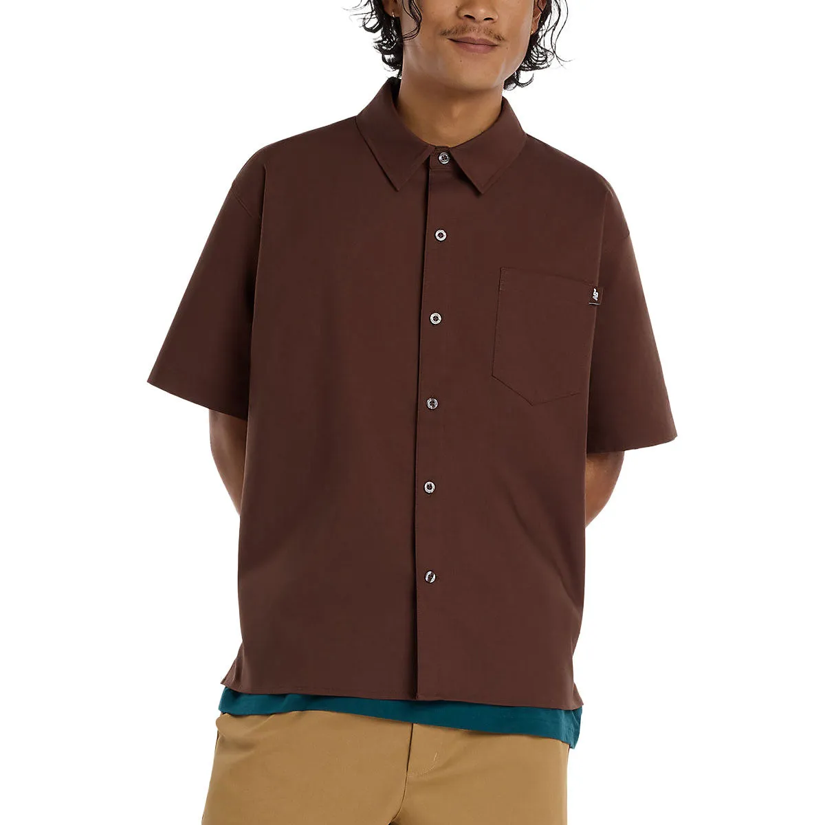New Balance Numeric Button Up Shirt - Pumpernickel sold by CCS