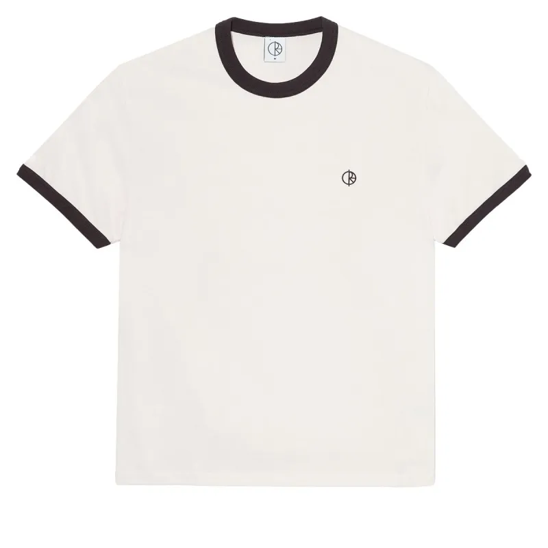 Polar Ringer T-Shirt - Ivory/Chocolate made by Polar Skate