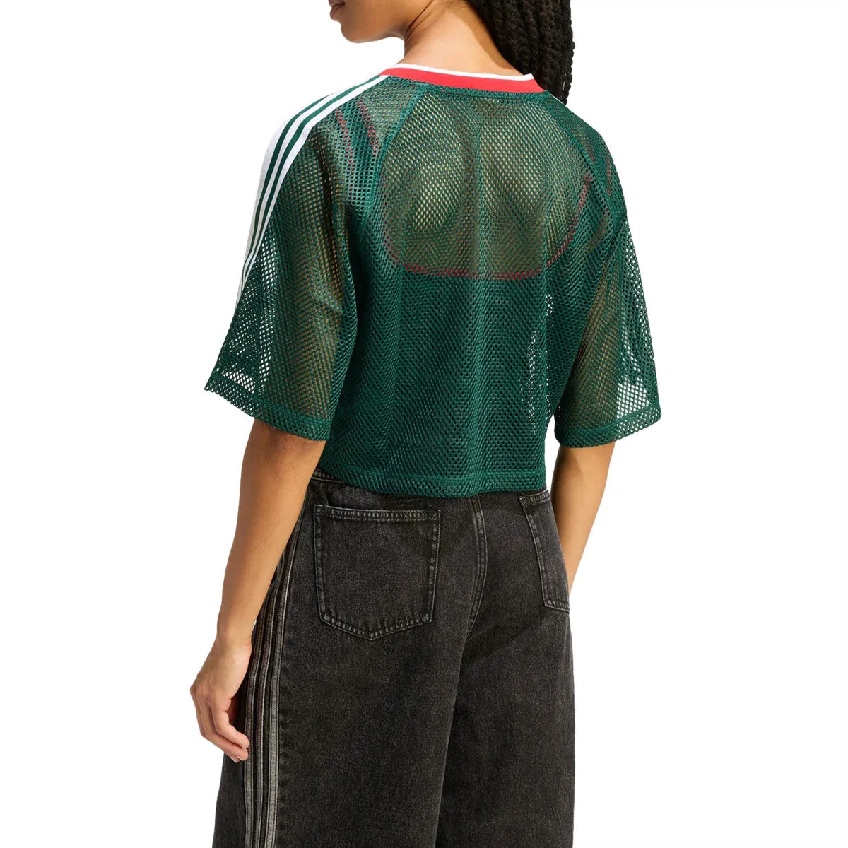 Adidas Womens Mesh Cropped T-Shirt - Collegiate Green sold by CCS product image thumbnail 2