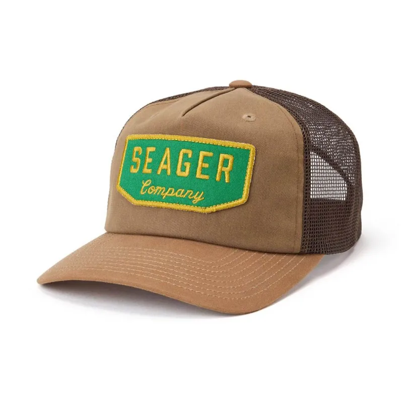 Seager Wilson Trucker Snapback Hat - Tan Waxed Canvas made by Seager