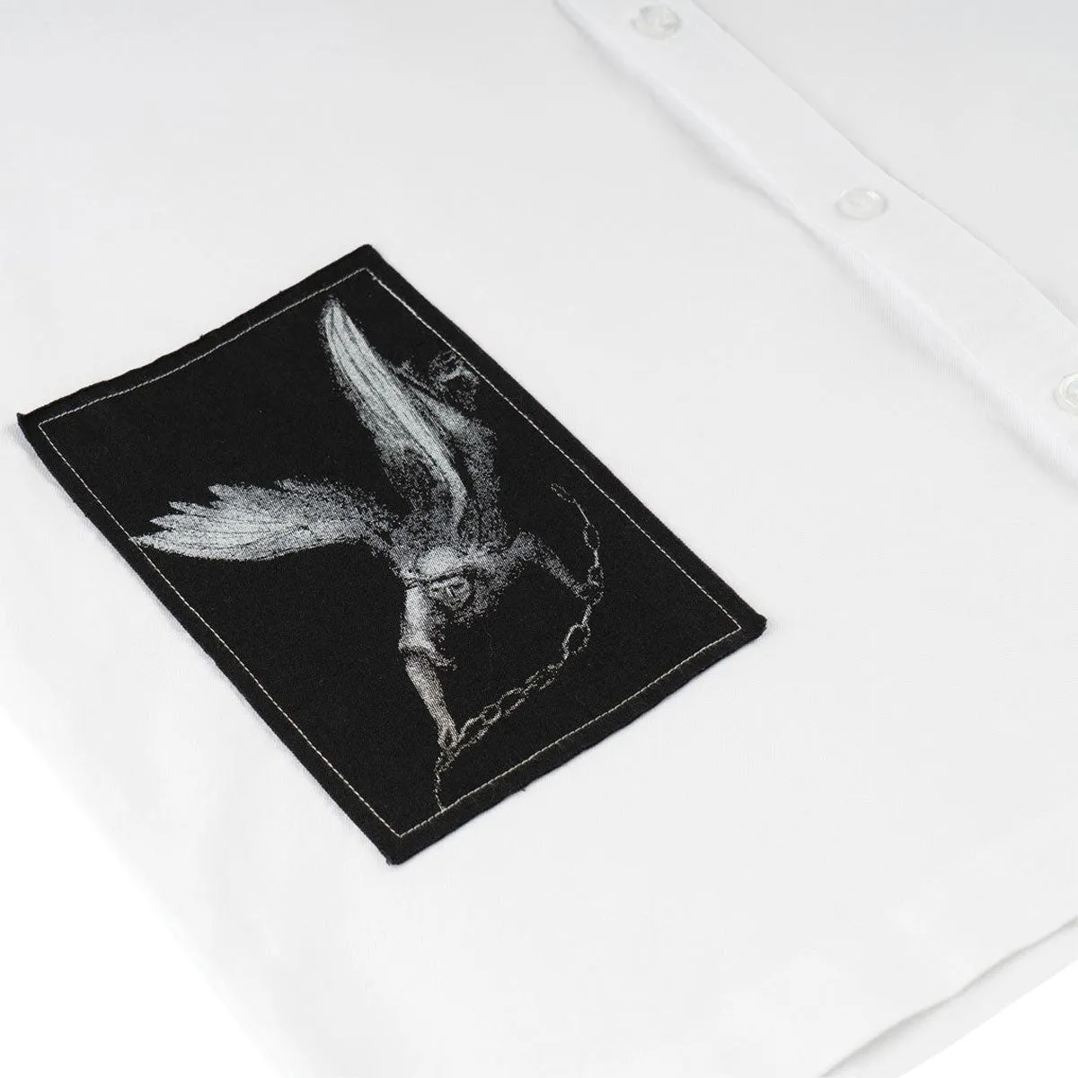 Welcome Bygone Oxford Patches Long Sleeve Shirt - White sold by CCS product image thumbnail 4