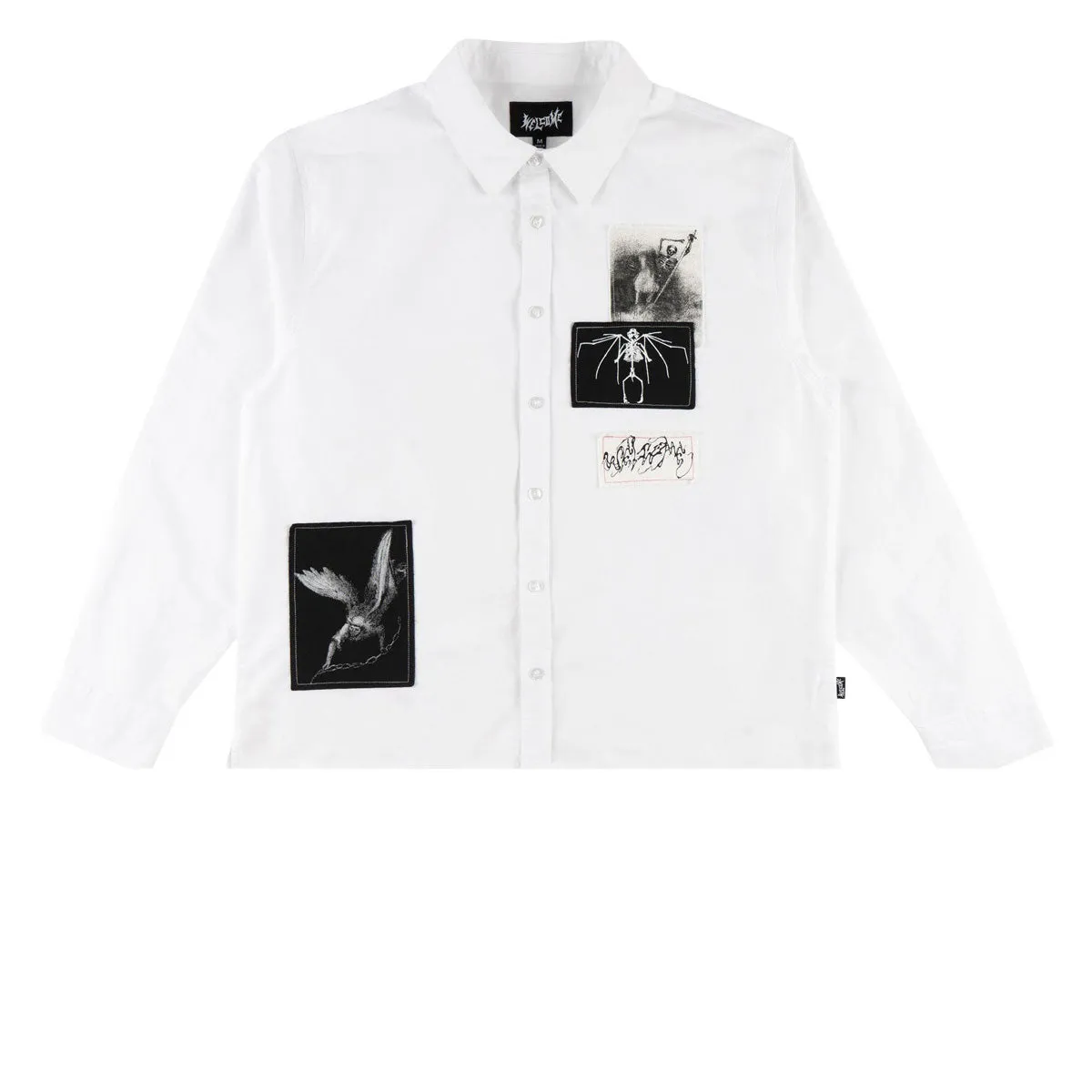 Welcome Bygone Oxford Patches Long Sleeve Shirt - White sold by CCS