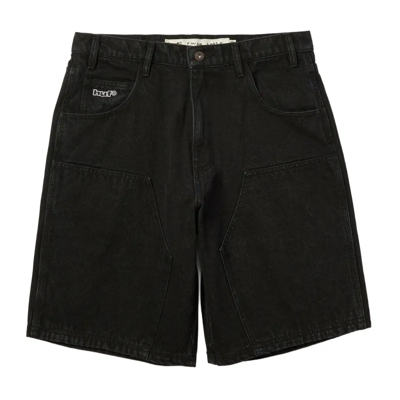 HUF Kinda Loose Double Knee Shorts - Faded Black made by HUF