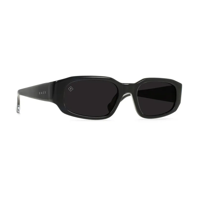 Raen Zamani 54 Sunglasses - Crystal Black/Smoke Polarized made by RAEN