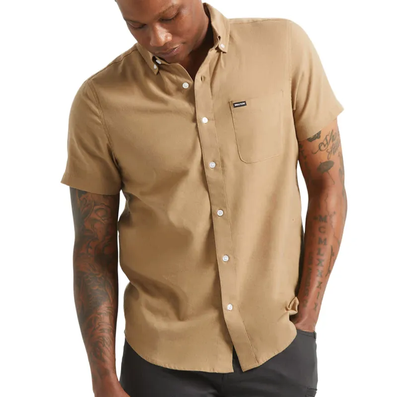 Brixton Sanford Oxford Shirt - Khaki made by Brixton