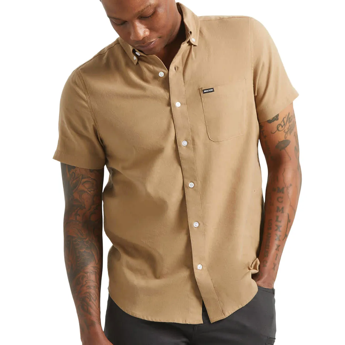Brixton Sanford Oxford Shirt - Khaki sold by CCS