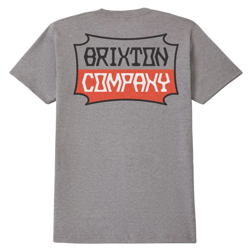 Brixton Pillar T-Shirt - Heather Grey made by Brixton