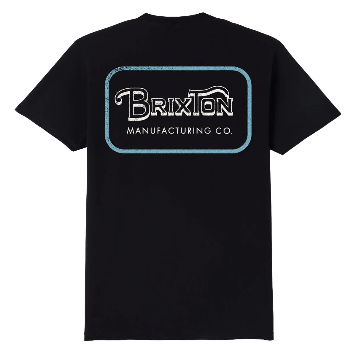 Brixton Grade T-Shirt - Black/Off White/Retro Blue sold by CCS