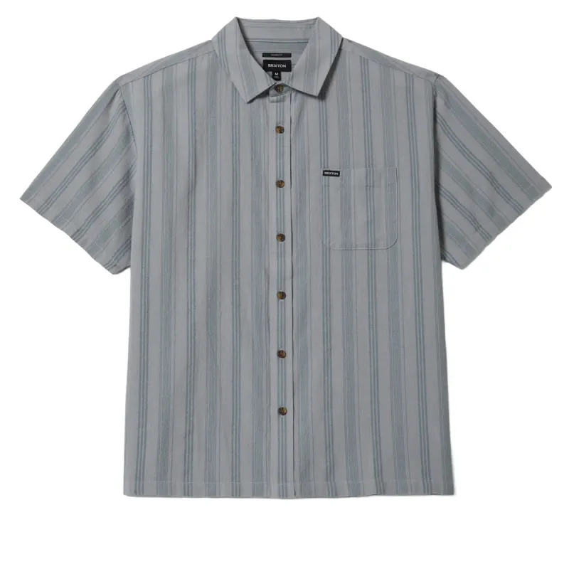 Brixton Cru Striped Dobby Shirt - Trooper made by Brixton