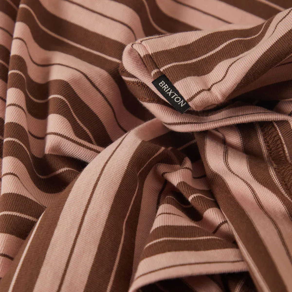Brixton Nova Stripe Pocket T-Shirt - Pinecone Brown/Silver Pink Worn Wash sold by CCS product image thumbnail 3