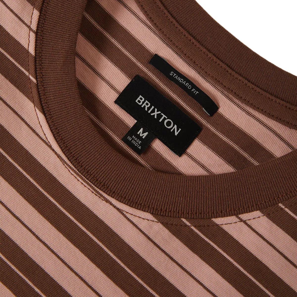 Brixton Nova Stripe Pocket T-Shirt - Pinecone Brown/Silver Pink Worn Wash sold by CCS product image thumbnail 4