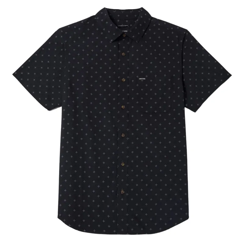 Brixton Charter Print Shirt - Future Grey Diamond Tile made by Brixton