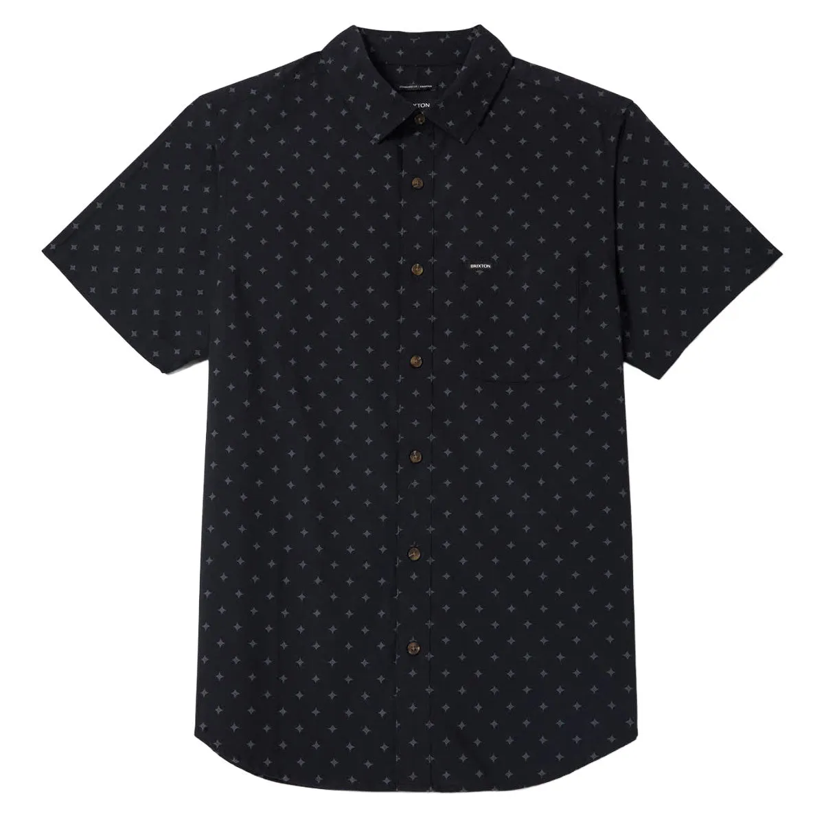 Brixton Charter Print Shirt - Future Grey Diamond Tile sold by CCS