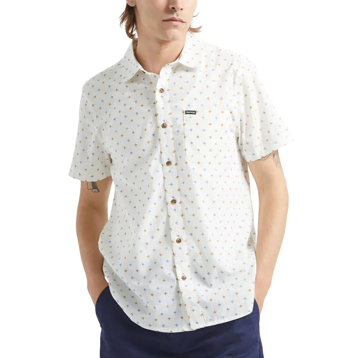 Brixton Charter Print Shirt - Off White/Multi Diamond Tile sold by CCS product image thumbnail 2