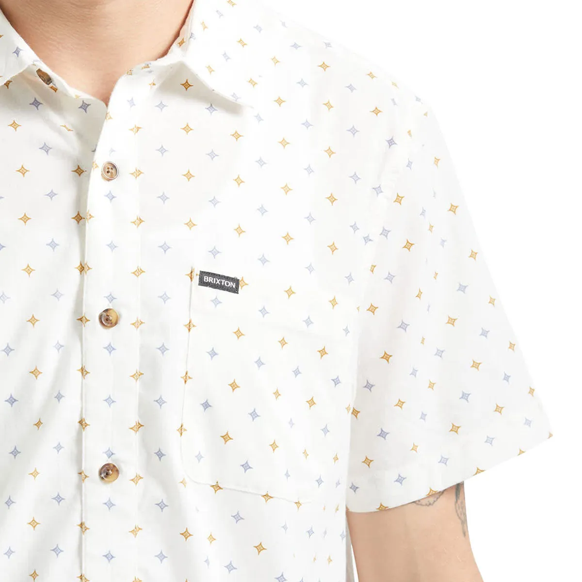 Brixton Charter Print Shirt - Off White/Multi Diamond Tile sold by CCS product image thumbnail 4