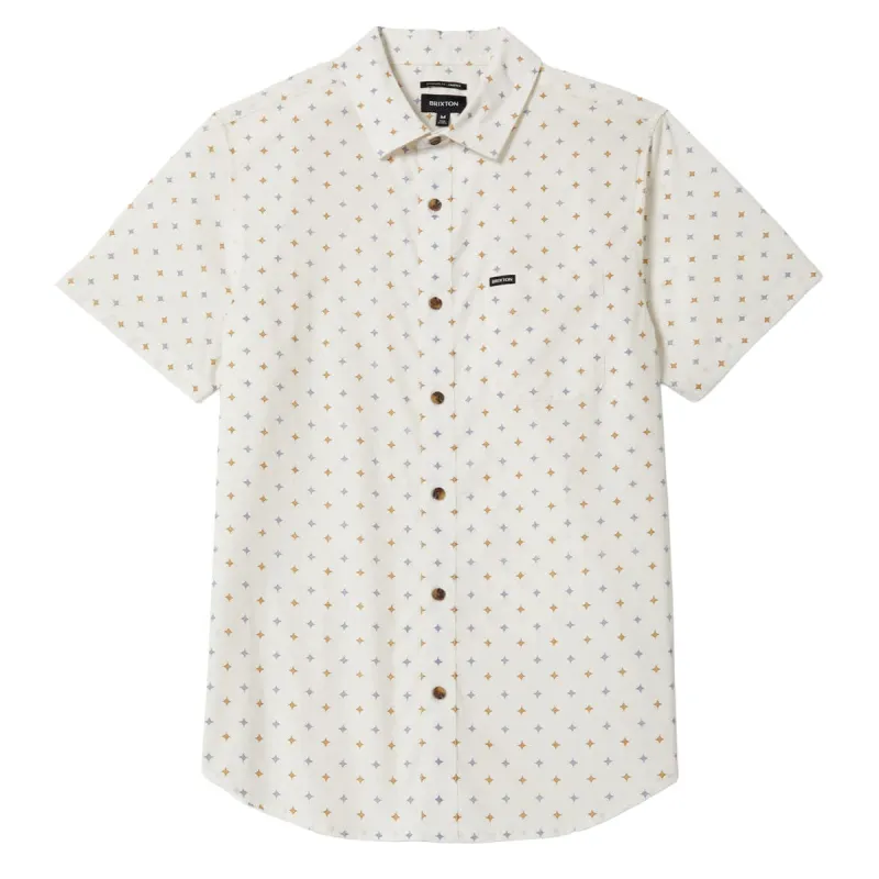 Brixton Charter Print Shirt - Off White/Multi Diamond Tile made by Brixton