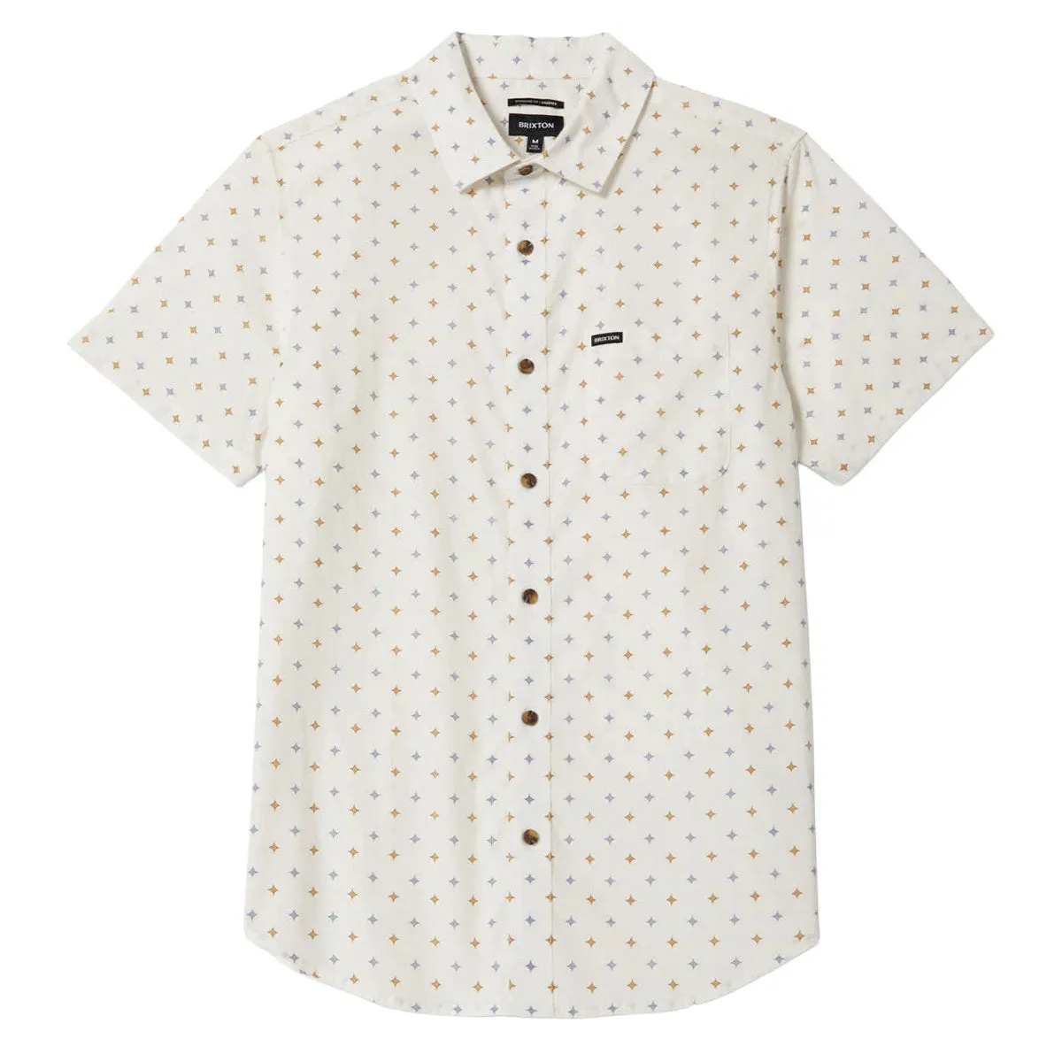 Brixton Charter Print Shirt - Off White/Multi Diamond Tile sold by CCS