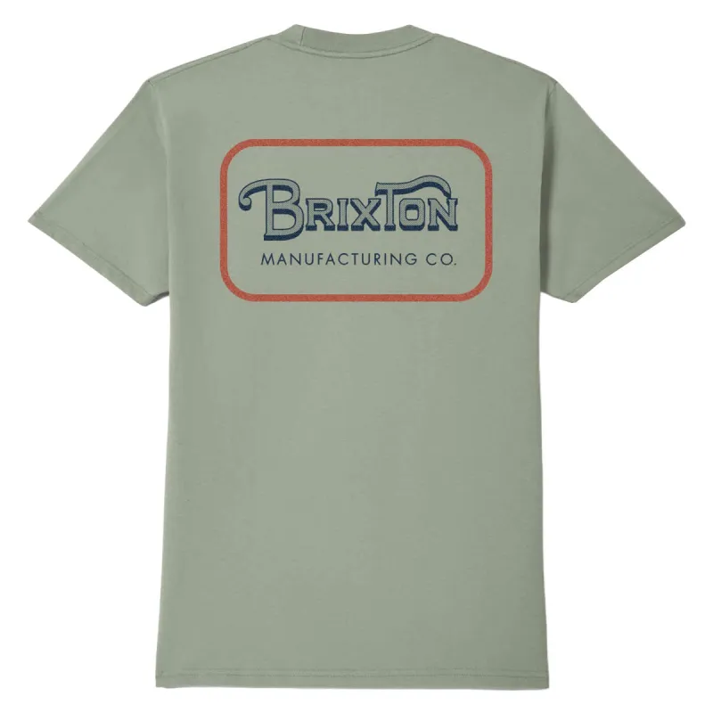 Brixton Grade T-Shirt - Desert Green/Dark Navy/Amber Terrain made by Brixton
