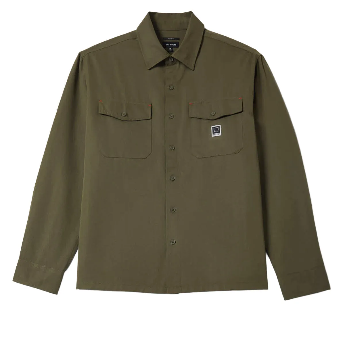Brixton Journey Lightweight Long Sleeve Shirt - Dark Olive sold by CCS