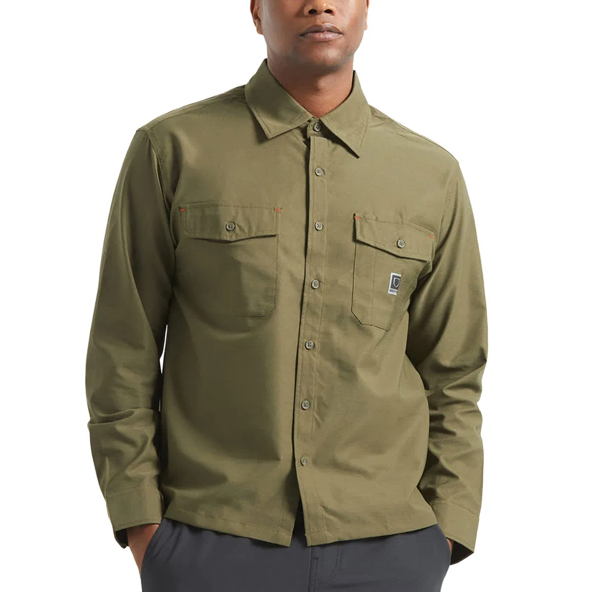 Brixton Journey Lightweight Long Sleeve Shirt - Dark Olive sold by CCS product image thumbnail 2