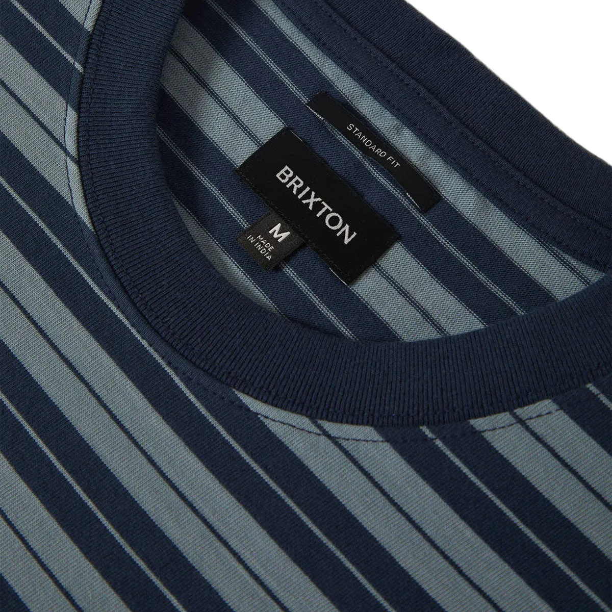 Brixton Nova Stripe Pocket T-Shirt - Midnight Blue/Future Grey Worn Wash sold by CCS product image thumbnail 4