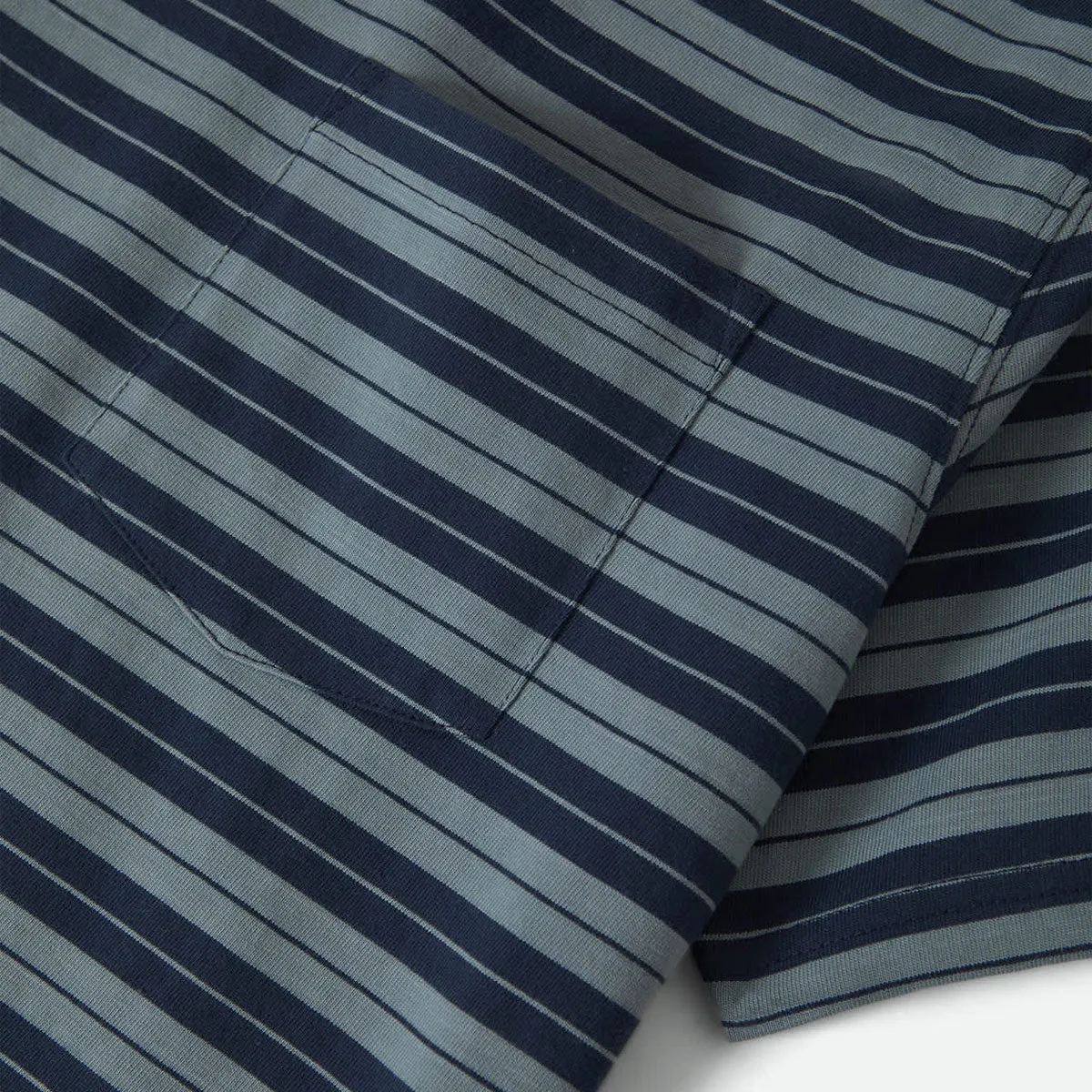 Brixton Nova Stripe Pocket T-Shirt - Midnight Blue/Future Grey Worn Wash sold by CCS product image thumbnail 2