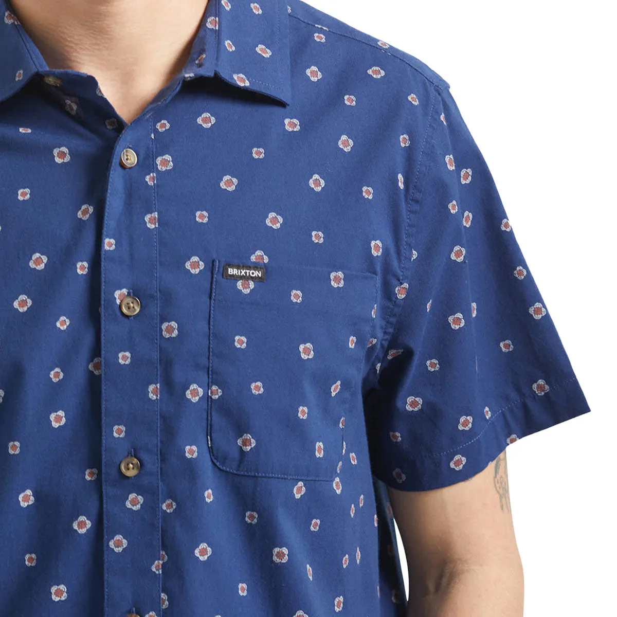 Brixton Charter Print Shirt - Midnight Blue Geo sold by CCS product image thumbnail 4