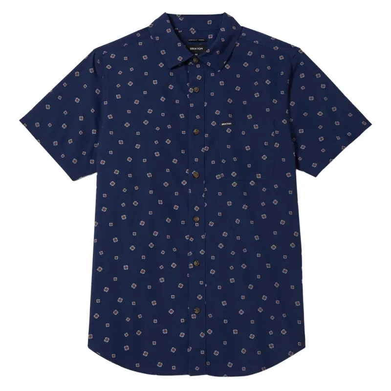 Brixton Charter Print Shirt - Midnight Blue Geo made by Brixton