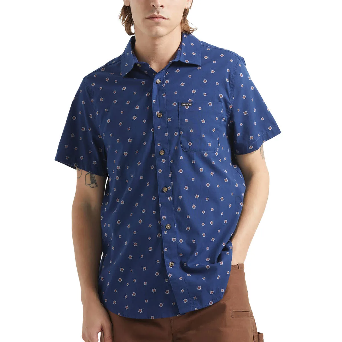 Brixton Charter Print Shirt - Midnight Blue Geo sold by CCS product image thumbnail 2