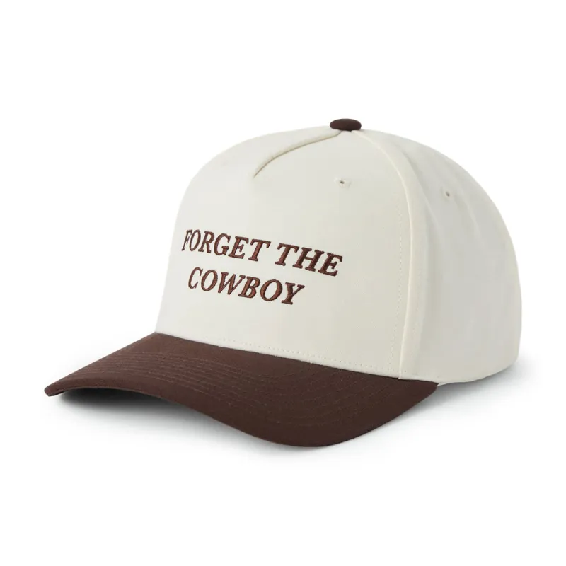 Brixton Forget The Cowboy Netplus MP Snapback Hat - Chocolate/Off White made by Brixton