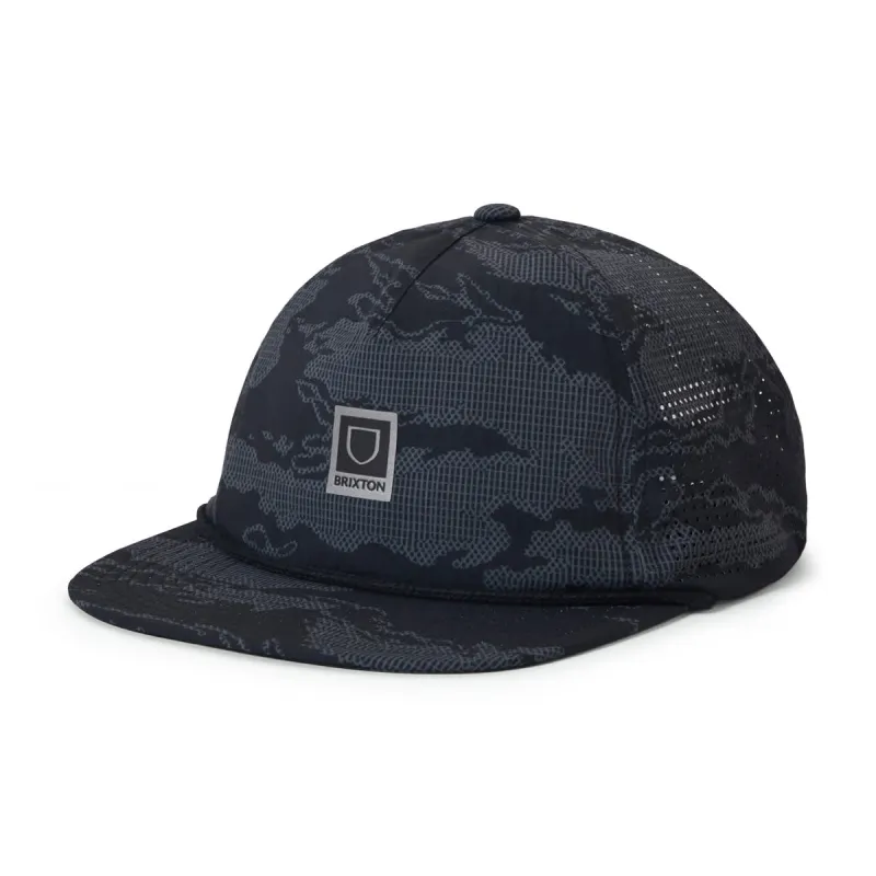 Brixton Journey MP Performance Snapback Hat - Black Tiger Camo made by Brixton
