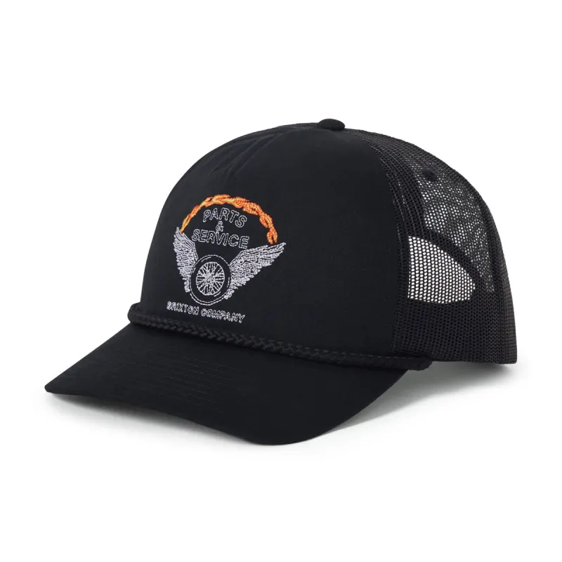 Brixton Leeway MP Trucker Hat - Black/Black made by Brixton