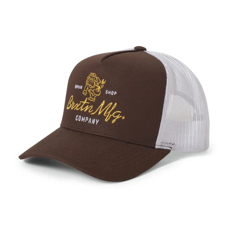 Brixton Tolman C Netplus MP Trucker Hat - Pinecone Brown/White made by Brixton