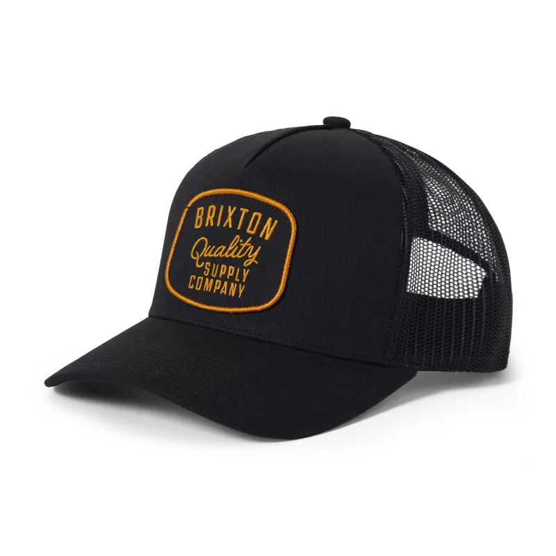 Brixton Hubal C Netplus MP Trucker Hat - Black/Black made by Brixton